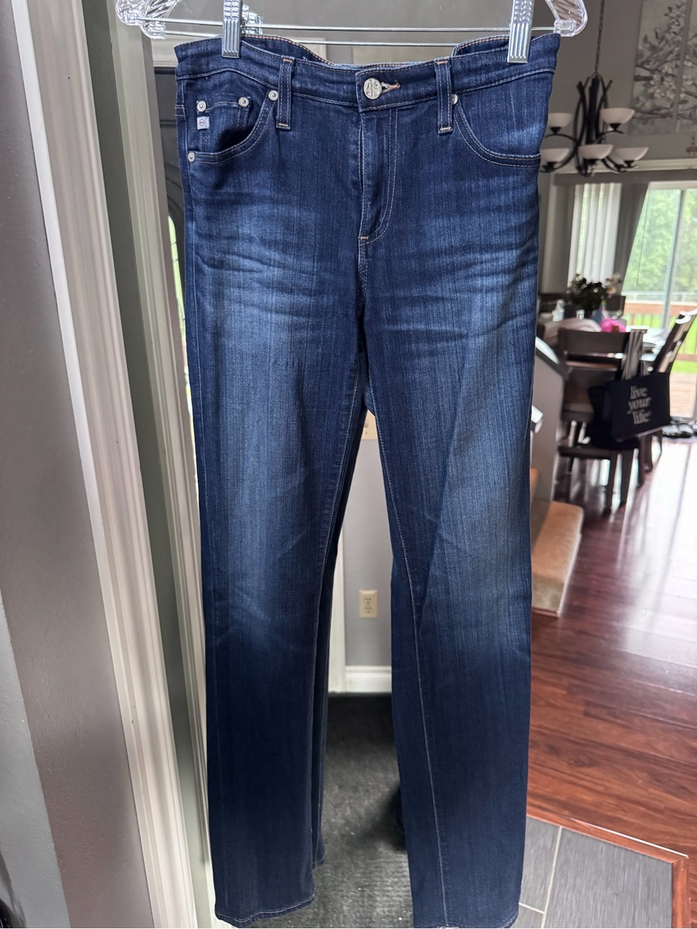 AG Adriano Goldschmied Men's Indigo Straight Jeans